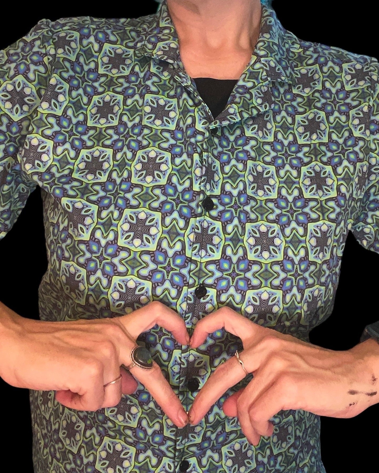 rebirth button up - Large by Technocolor  (Apparel)