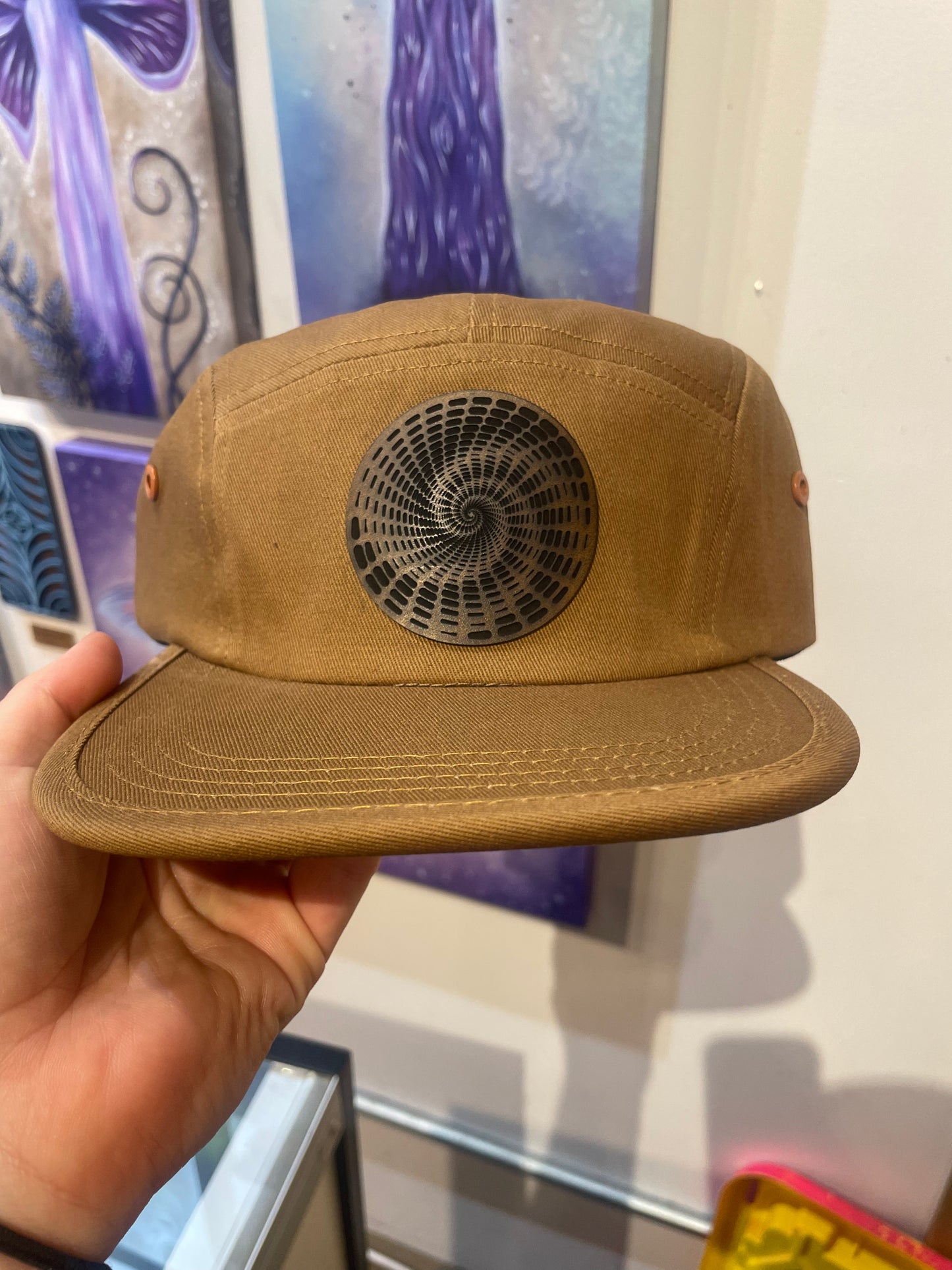 Hat - Tan - Swirl by Subloominal  (Apparel)
