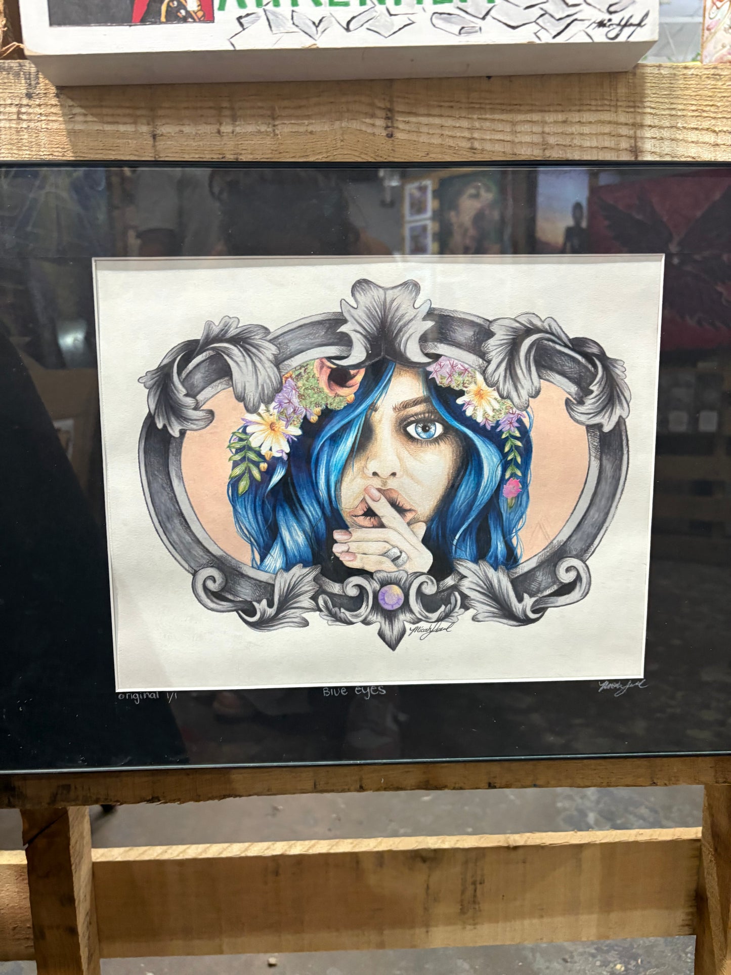 *Blue eyes - 9 x 12 by Micah Jewel (Original)