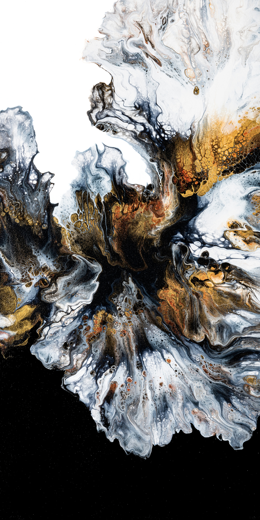 Dark Wave (Right) - 10 x 20 by VCee's Art (Canvas Print)