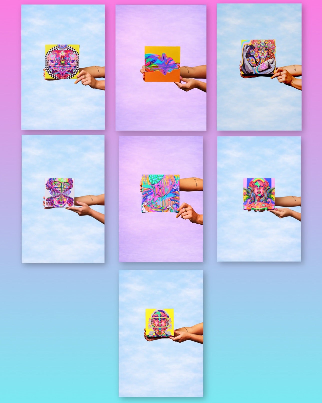 ASSORTED CANVASES - 8 x 8 by Moon Child Studio (Canvas Print)