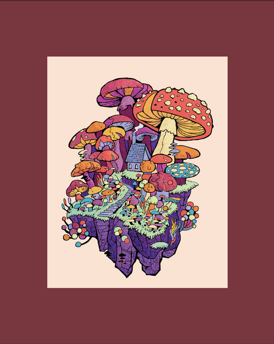 Fungi Forest - 20 x 16 by Rutherford (Poster Print)