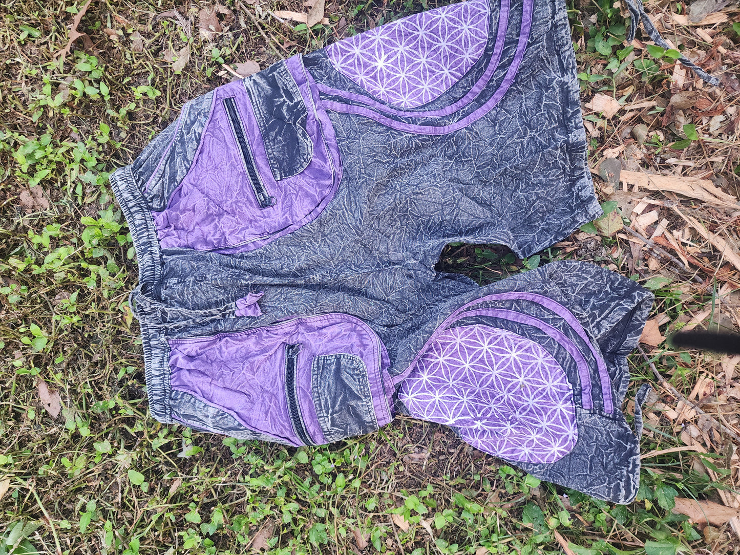 *Purple Flower of life shorts - One Size Fits All by HamilJawnZ (Apparel)