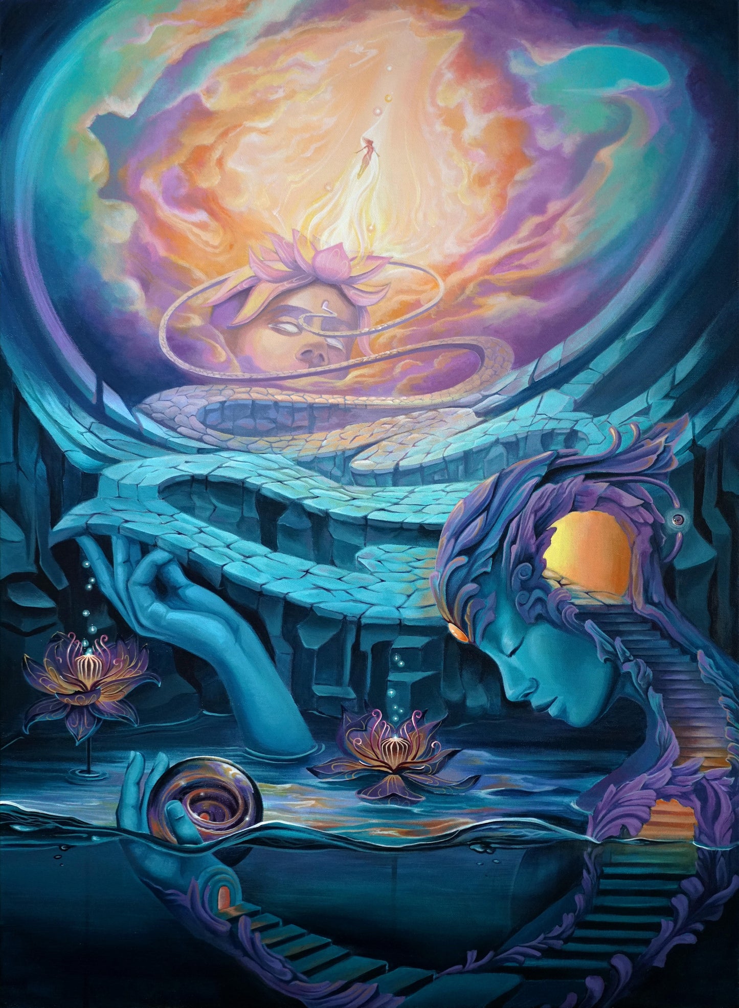 Journey Through the Mind  - 22 x 16 by Shannon Miguela  (Canvas Print)