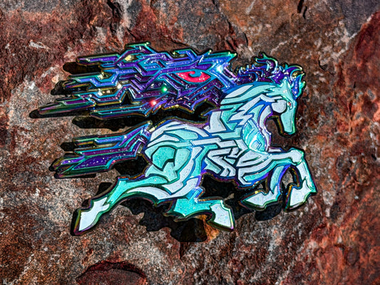 *Shiny Rainbow Momentus (Red Eye) by Rutherford (Accessory (pins, patches, etc))