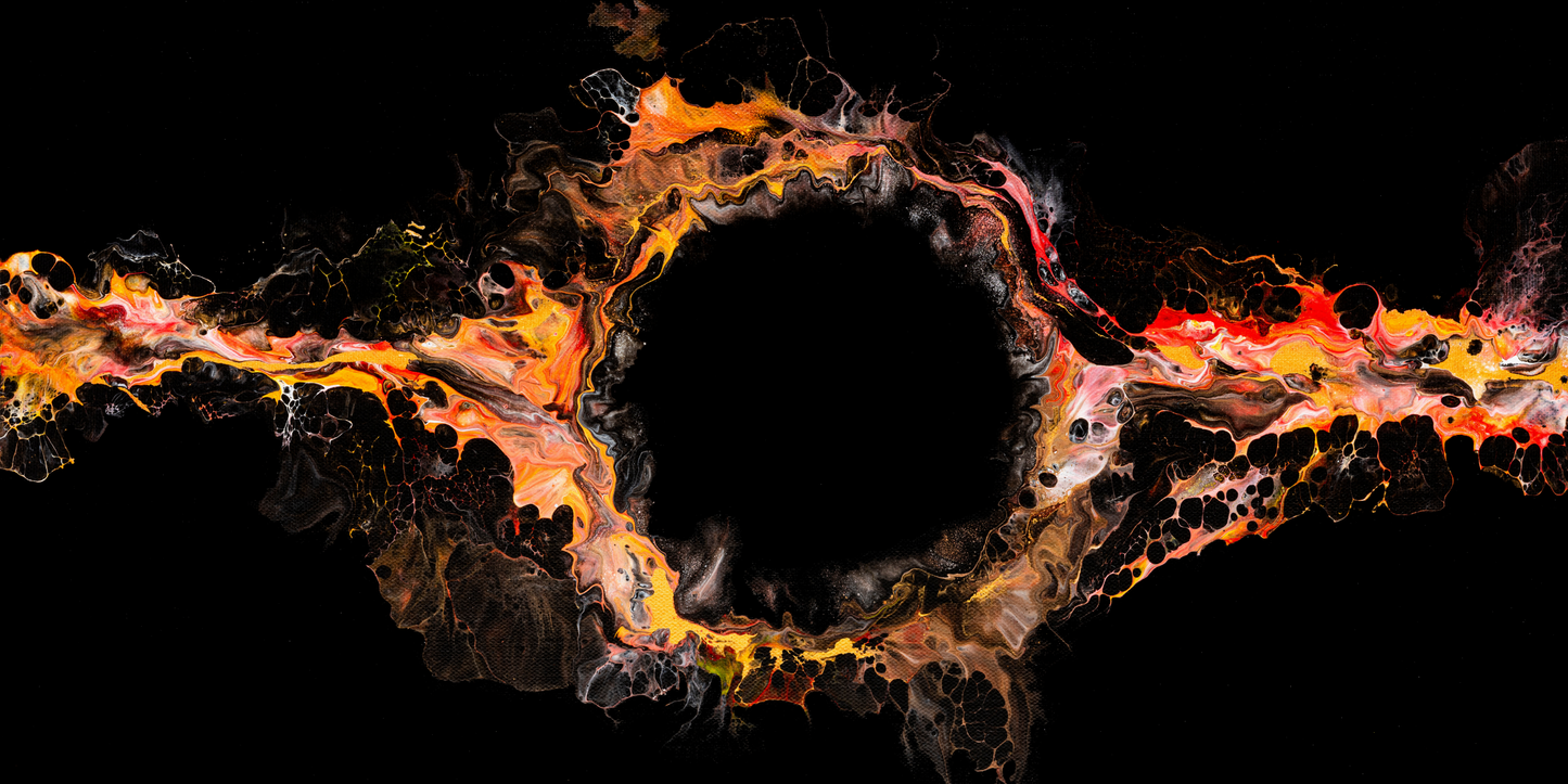 Wreathed in Flame - 12 x 24 by VCee's Art (Canvas Print)