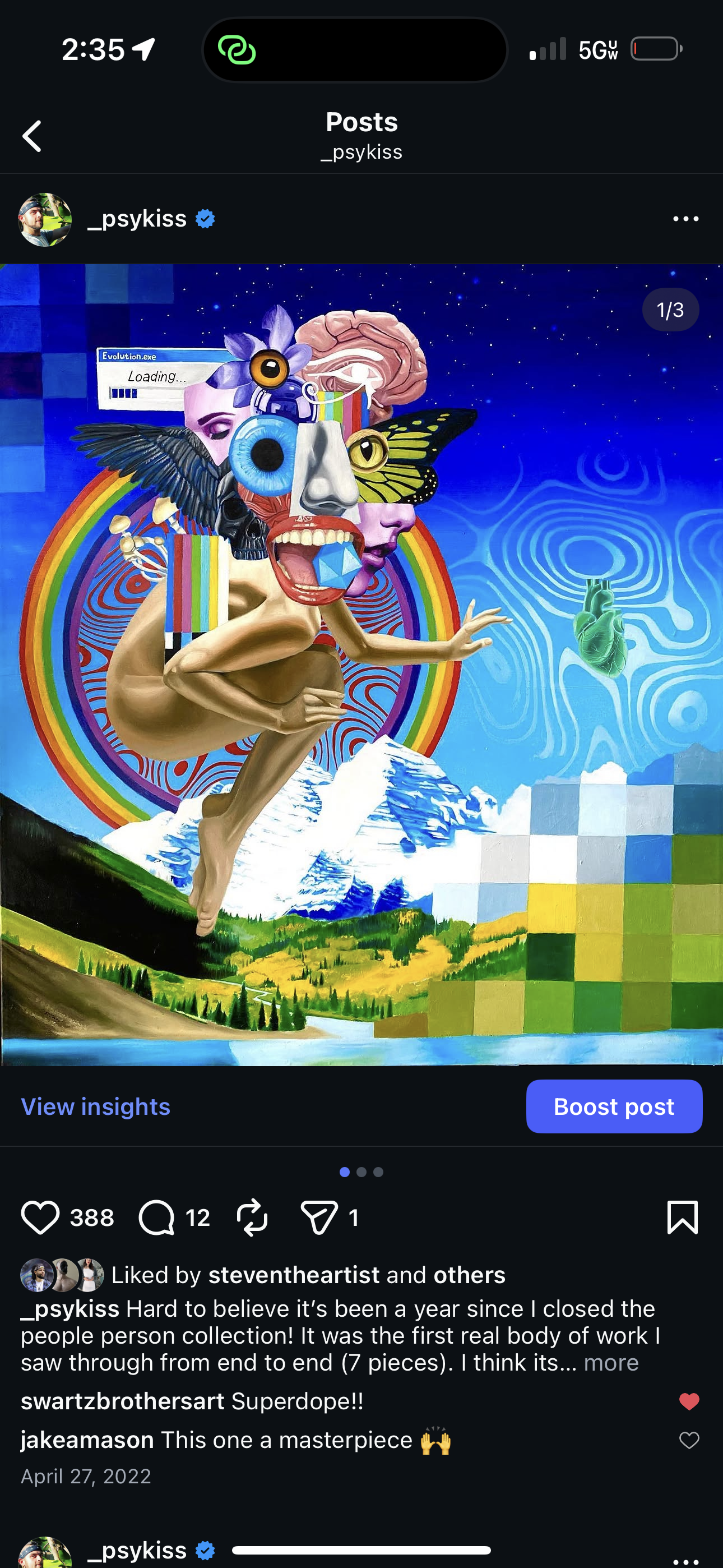 *Analog of evolution  - 14 x 14 by Psykiss (Canvas Print)