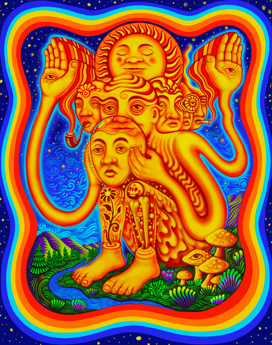 Rainbow Village - 11 x 14 by Mr. Melty  (Canvas Print)