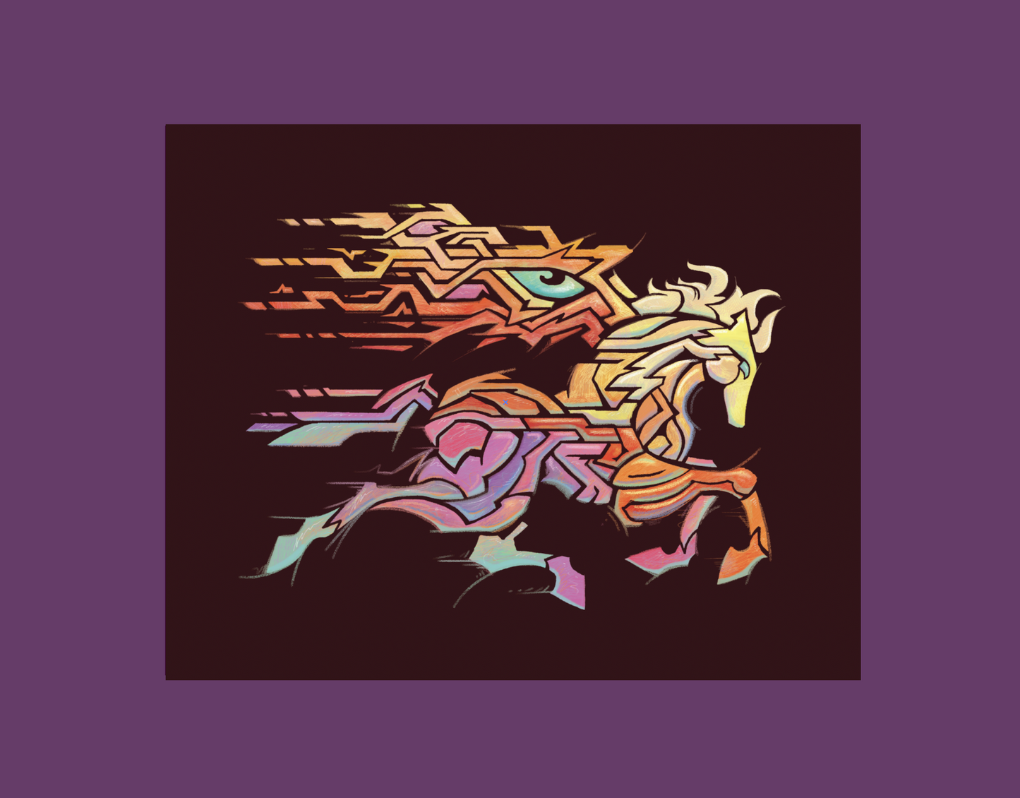 Momentus (Pegasus) - 11 x 14 by Rutherford (Poster Print)
