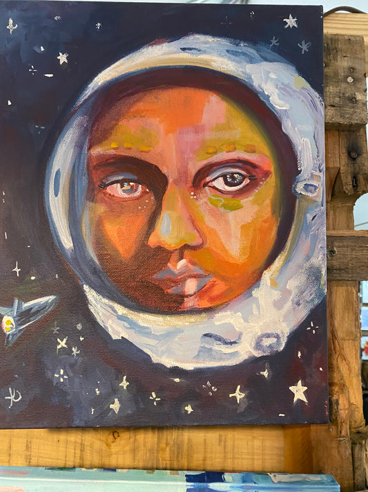 *Moon Lady  - 14 x 11 by Rae Grand  (Original)