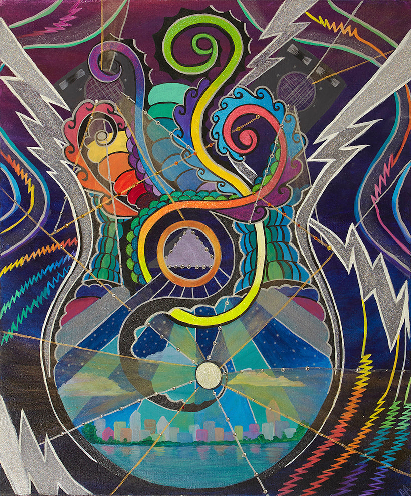 Speakerbox Vibrations - 20 x 16 by VioletIris (Canvas Print)