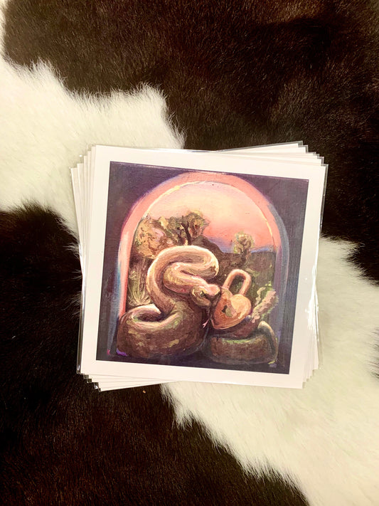 *Lost and Found II (Snake) - 8 x 8 by Bailey Gumienny (Poster Print)