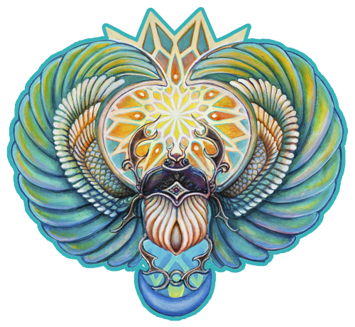*Scarab - 2.5 x 3 by Morgan Mandala  (Stickers)
