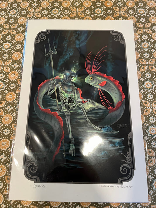*Exploring The Depths - 17 x 11 by Josh Audiss (Poster Print)