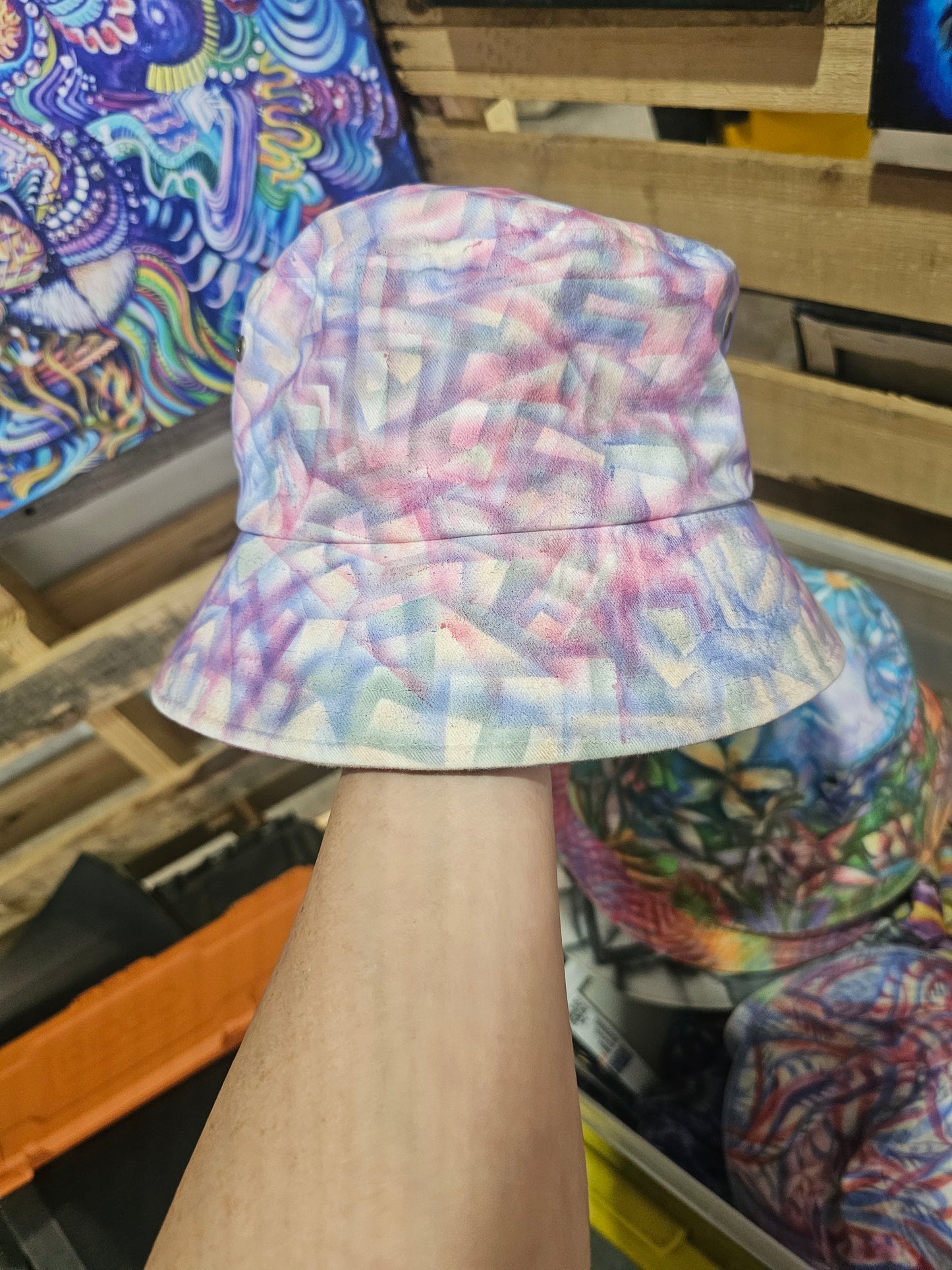 *Hand painted bucket Hat - One Size Fits All by VioletIris (Apparel)