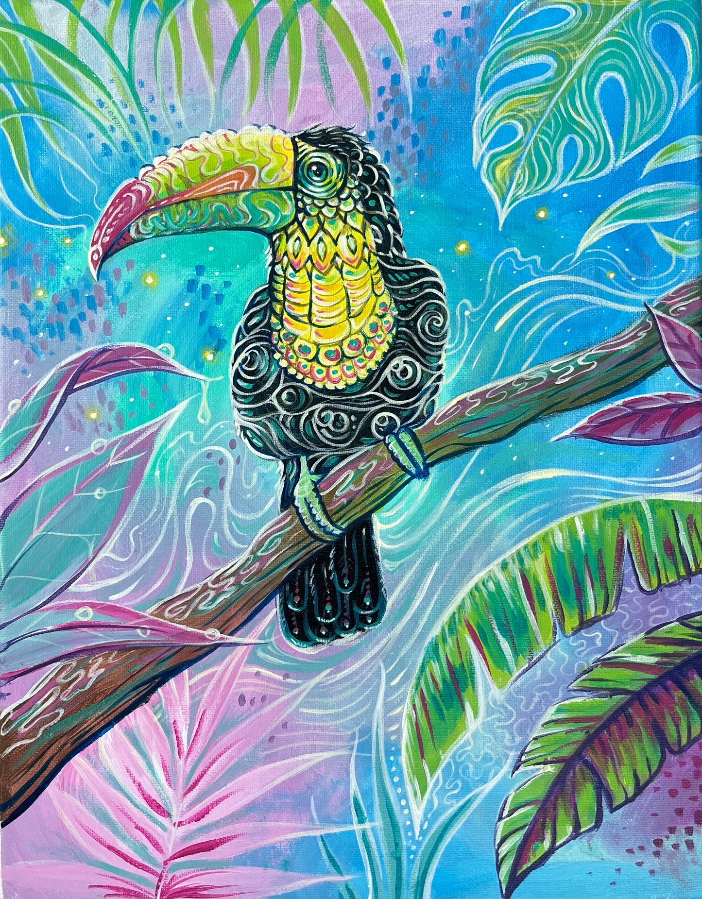 *Jungle Toucan - 11 x 14 by Ashley Simota (Canvas Print)