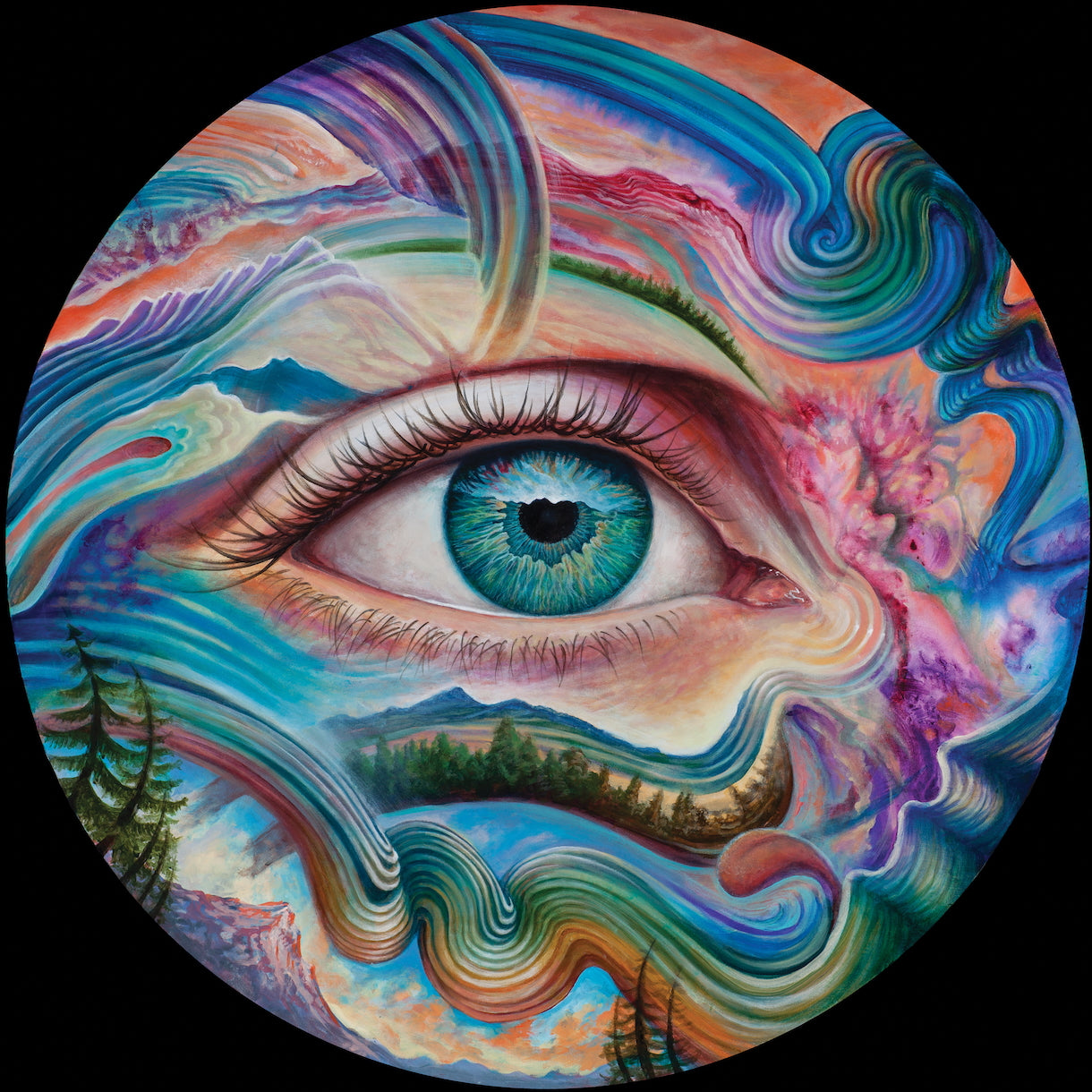 Awake - 8 x 8 by Morgan Mandala  (Canvas Print)
