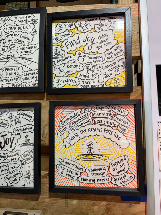 *Deliberate Creations Framed Affirmations - 7 x 7 by Ania Amador (Original)