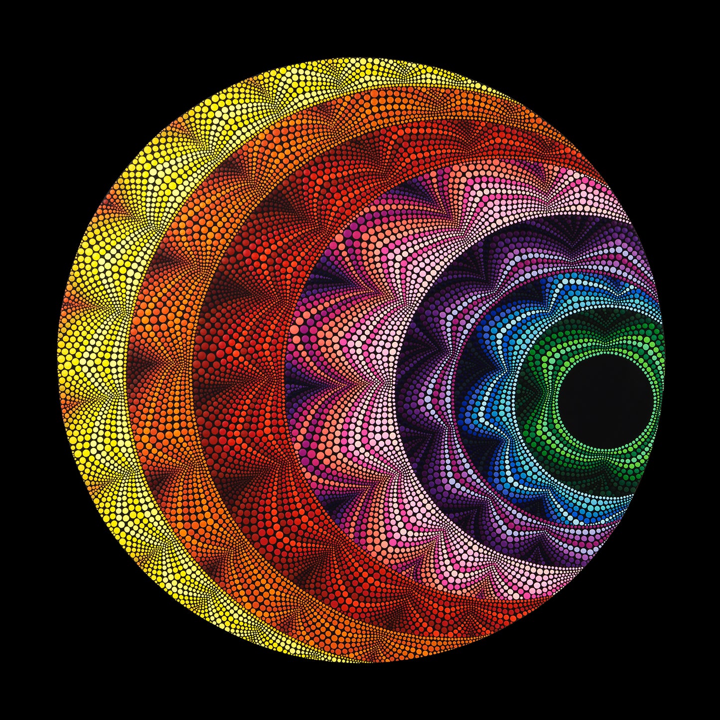Gummy Wormhole - 27 x 27 by Brandon Rollin (Canvas Print)