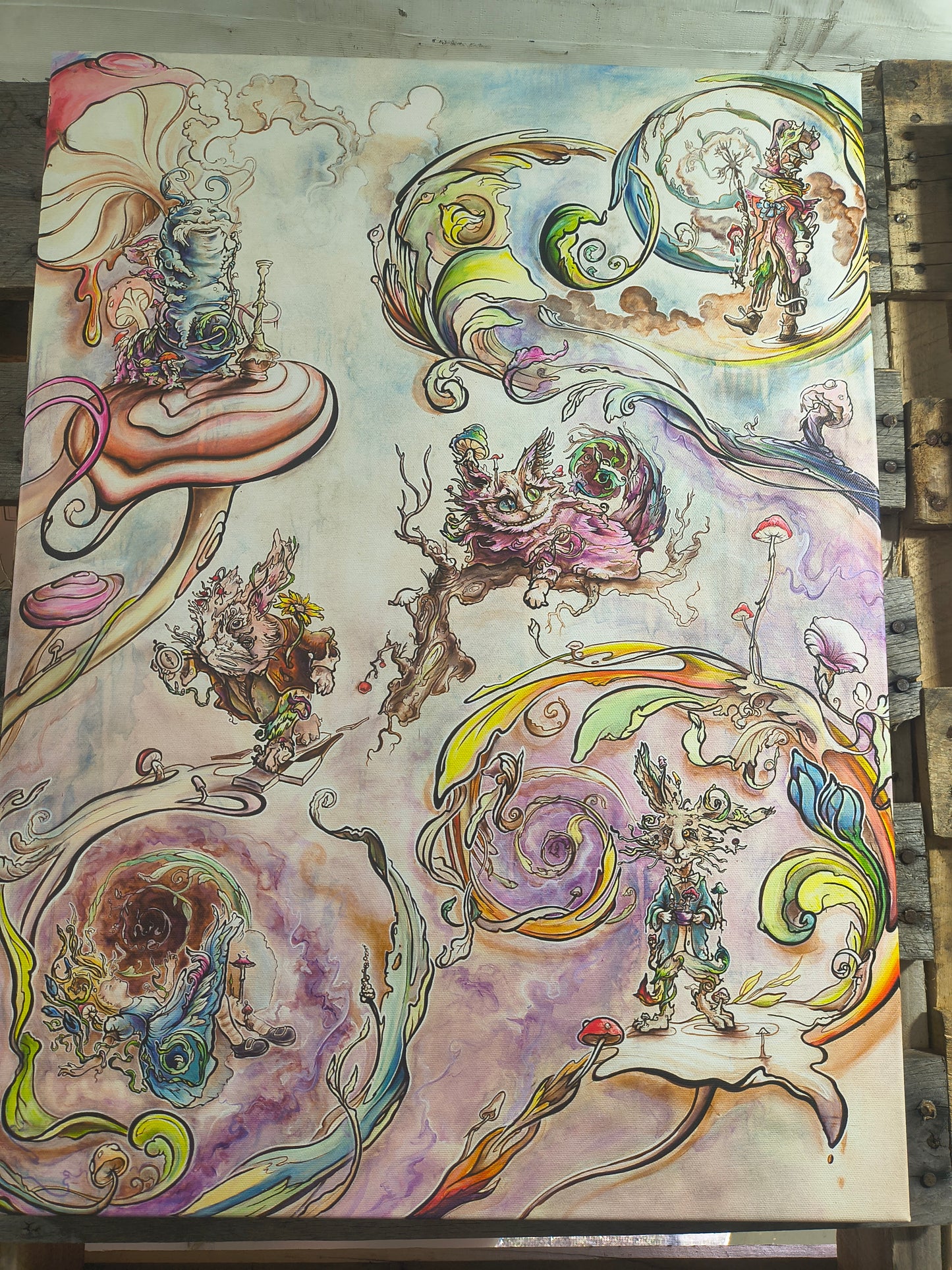 *Alice in Wonderland  - 18 x 24 by Kuhmali (Canvas Print)