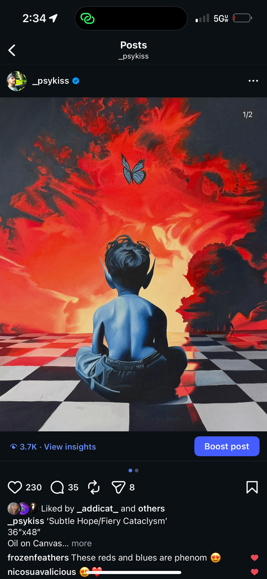 *Hope and Reverie - 16 x 20 by Psykiss (Canvas Print)