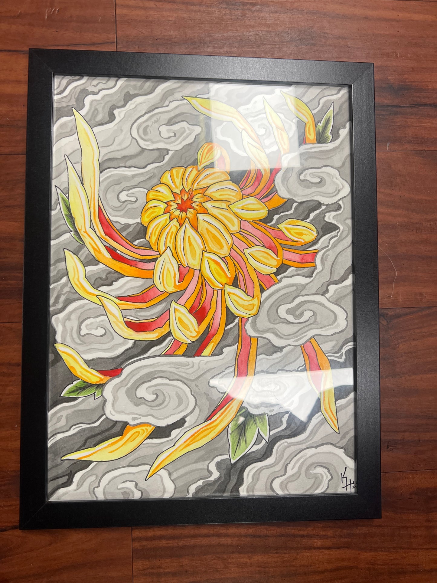 *Cloudy mum - 15 x 11 by Kevin Hughsam (Original)