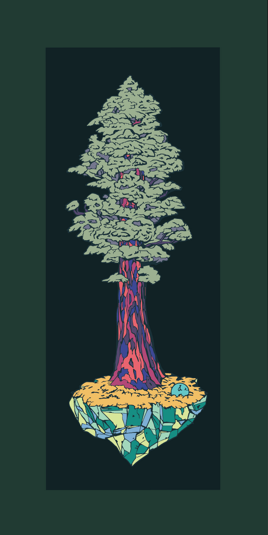 Sequoia: Past, Present, Future (Dark Background) - 20 x 10 by Rutherford (Poster Print)