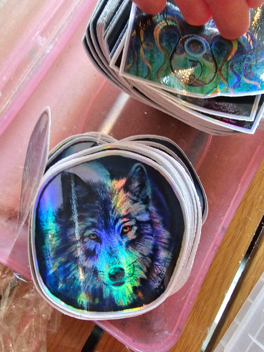 *Spirit Wolf - 3 x 3 by VioletIris (Stickers)