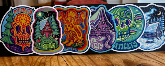*Sticker 6 Pack #3 - 3.5 x 3.5 by Mr. Melty  (Stickers)