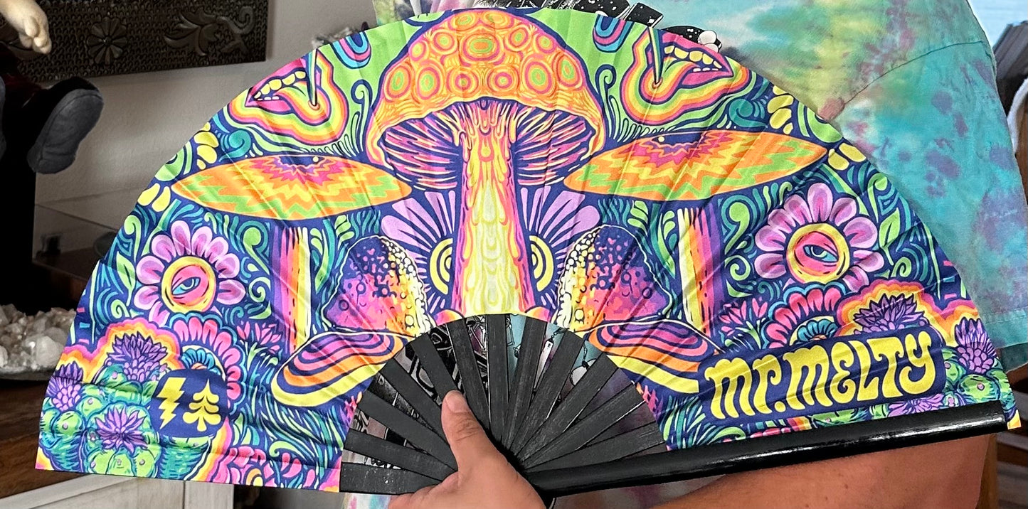 *Psychedelia Handfan - 12 x 24 by Mr. Melty  (Accessory (pins, patches, etc))