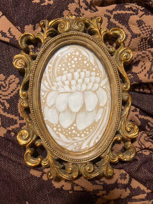 *White acrylic floral gold Frame  - 9.5 x 6 by SEIP (Original)