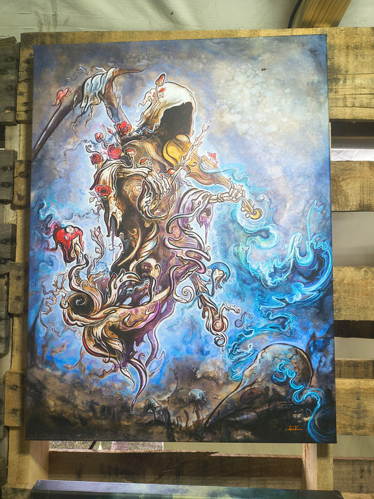 *Death - 18 x 24 by Kuhmali (Canvas Print)