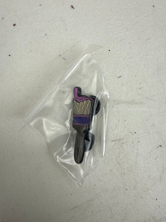 *Paintbrush, purple pin - 1 x 1 by Art in Session (Accessory)
