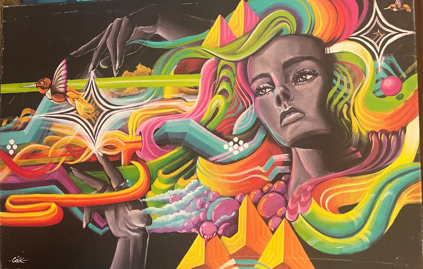*Journey - 16 x 24 by Raw.Sol (Canvas Print)