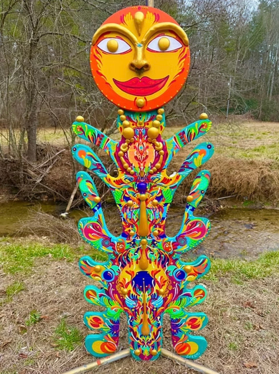 *“Hey Sunshine” Sculpture  - 84 x 24 by Spero  (Original)
