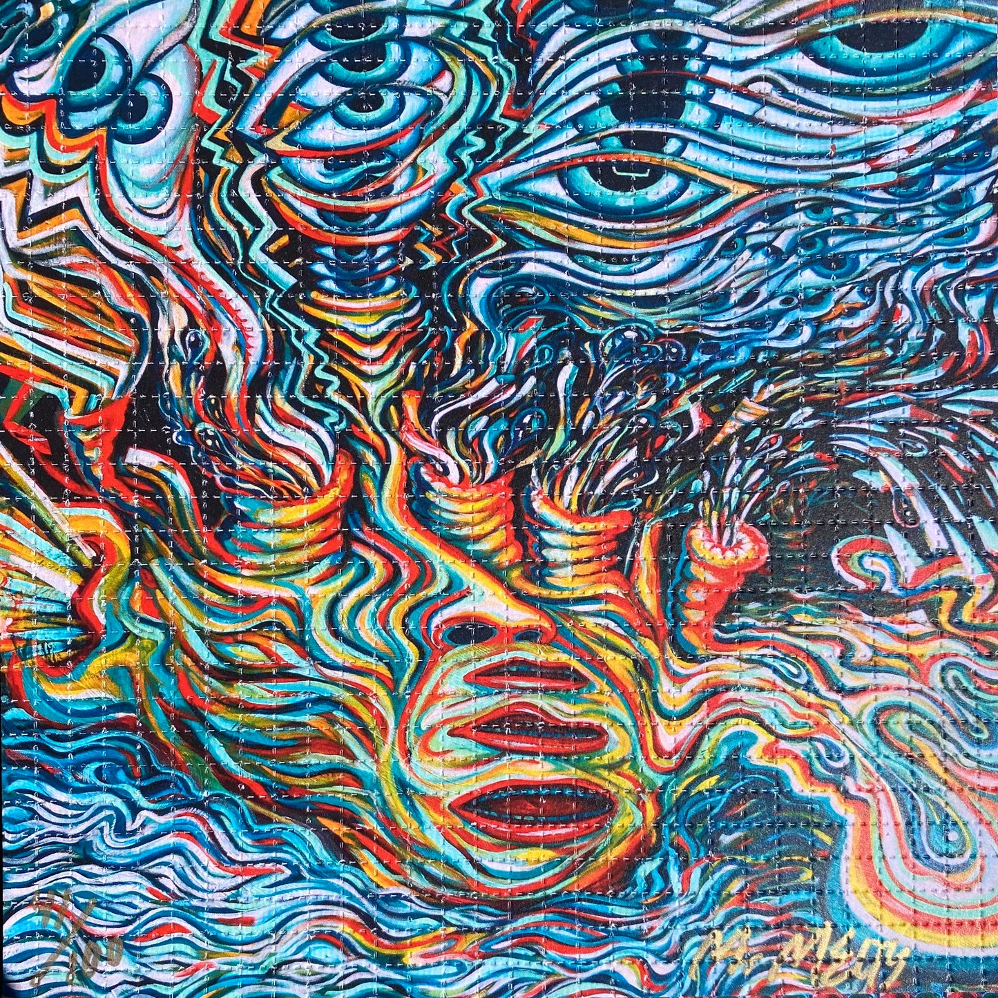 *Mitosis Face Blotter - 8 x 8 by Mr. Melty  (Poster Print)
