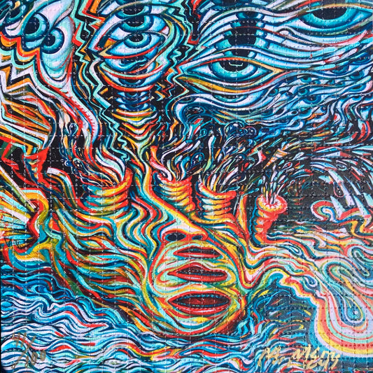 *Mitosis Face Blotter - 8 x 8 by Mr. Melty  (Poster Print)