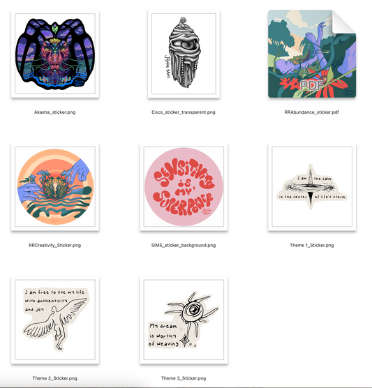 Single - 3 x 3 by Jasmine Bruce (Stickers)