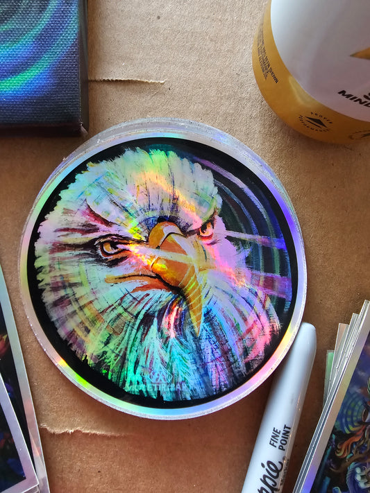 *Eagle Eyes sticker - 4 x 4 by VioletIris (Stickers)