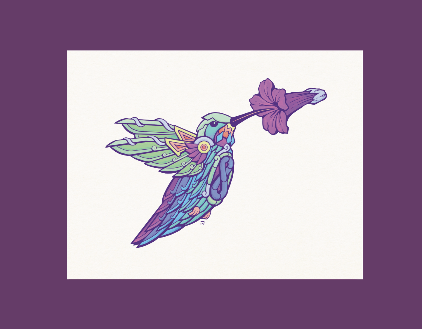 Amrita (Hummingbird) - 11 x 14 by Rutherford (Poster Print)