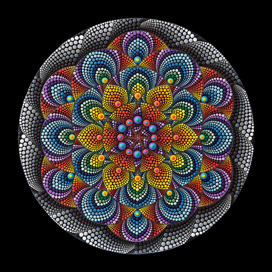 Electric Blossom - 27 x 27 by Brandon Rollin (Canvas Print)