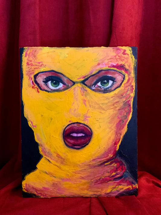 *Beatrix (yellow ski mask) - 18 x 14 by Bailey Gumienny (Original)