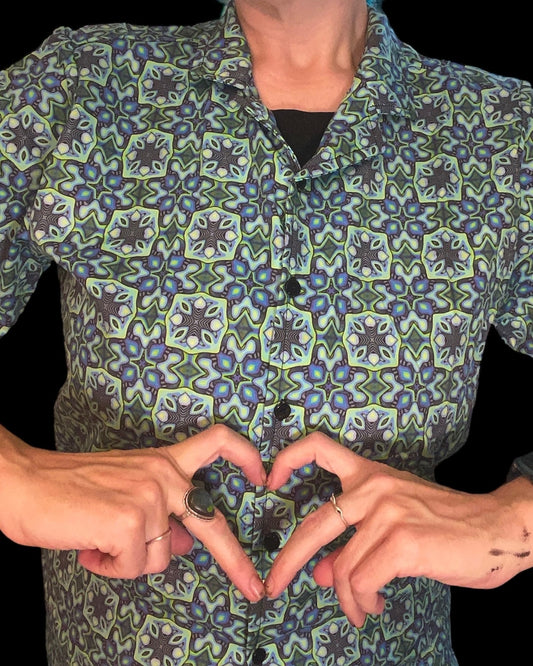 rebirth button up - Medium by Technocolor  (Apparel)