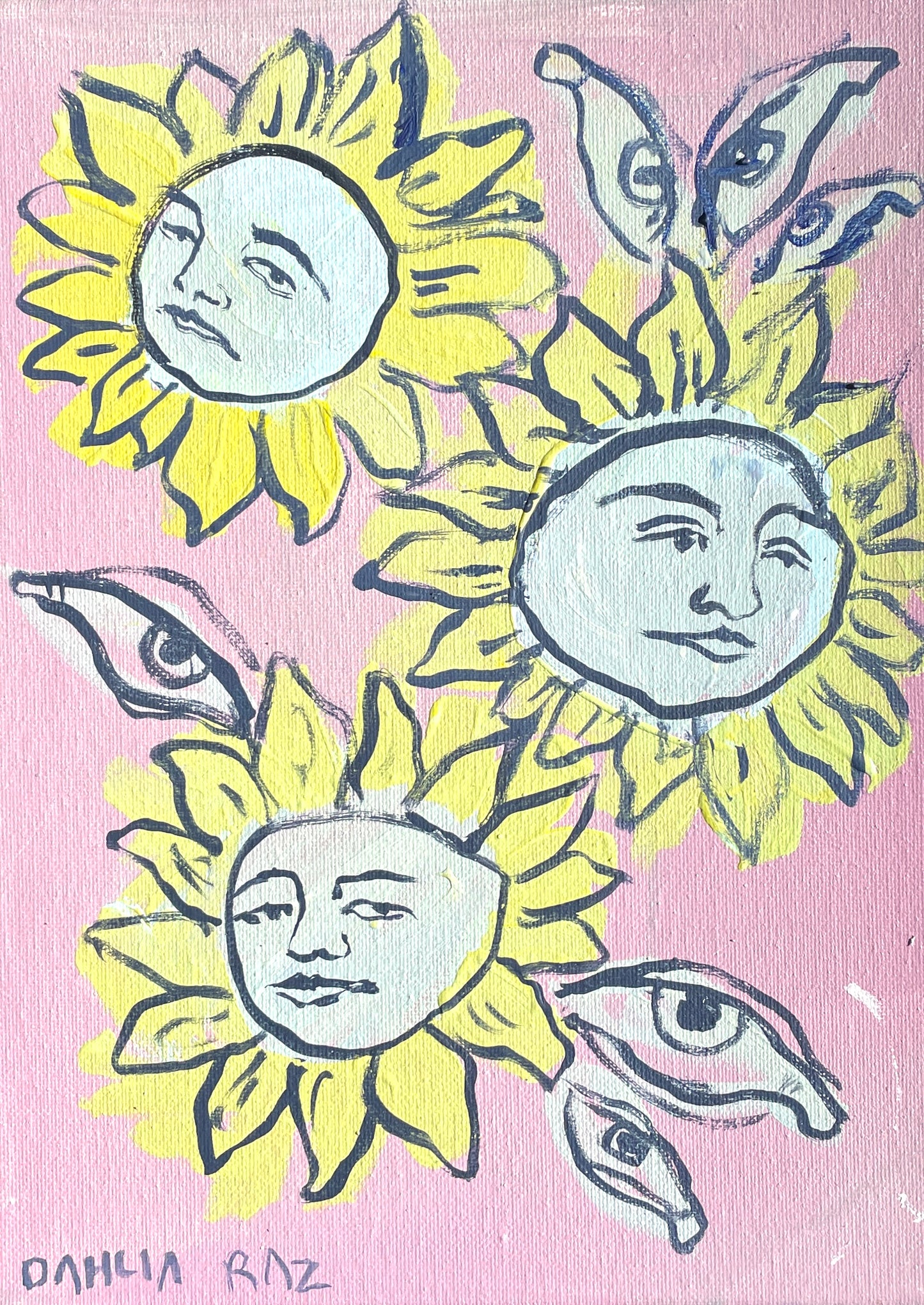 *Flower Friend Garden - 12 x 9 by Dahlia Raz (Original)