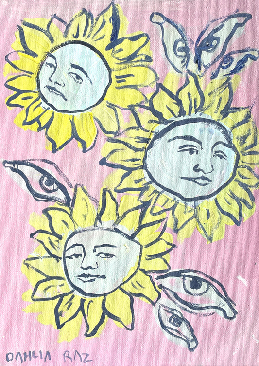 *Flower Friend Garden - 12 x 9 by Dahlia Raz (Original)
