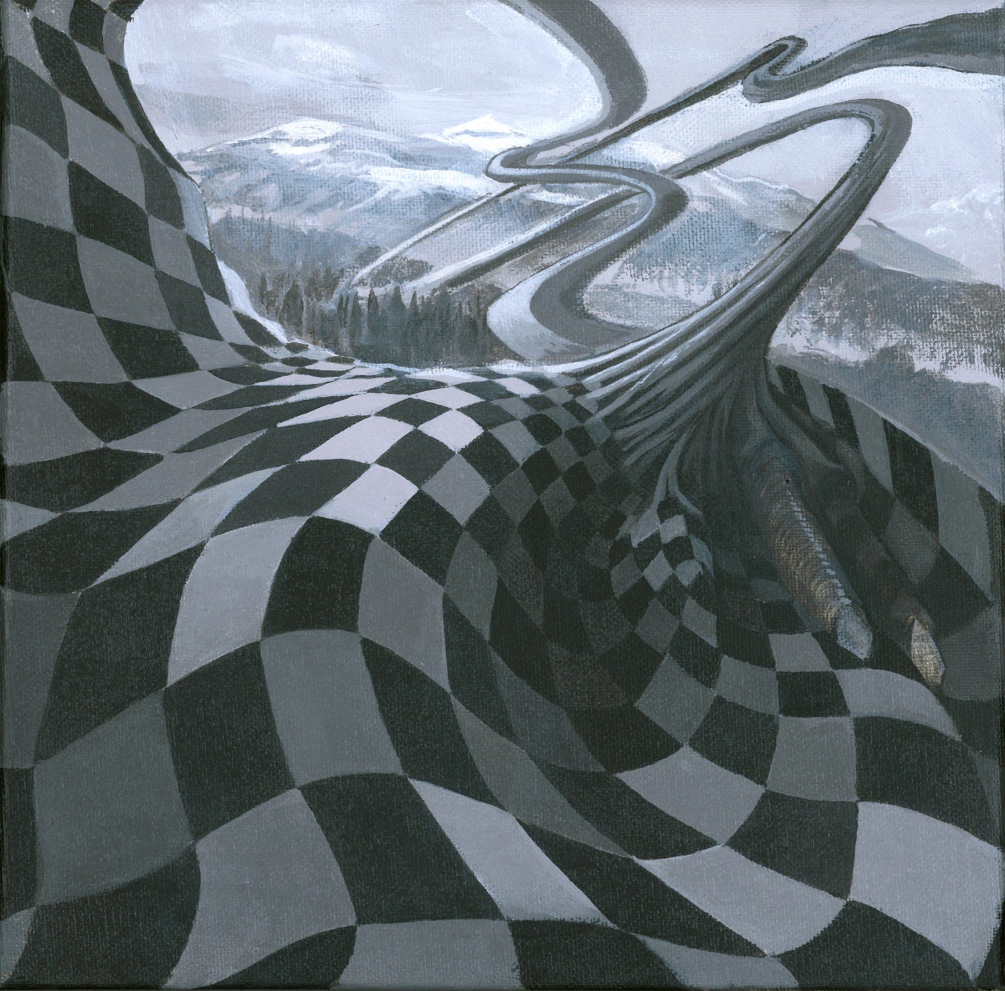 Spirit Banner - 12 x 12 by Andrew Norris Arts (Canvas Print)