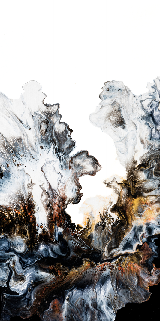 Dark Wave (Left) - 10 x 20 by VCee's Art (Canvas Print)