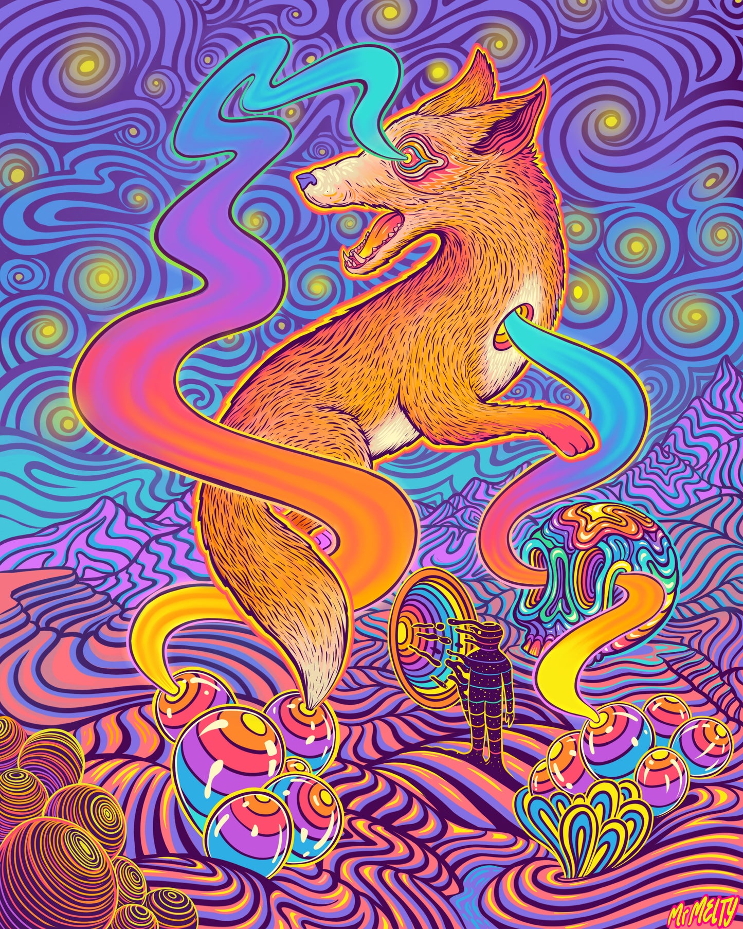 Fox Portal - 16 x 20 by Mr. Melty  (Canvas Print)
