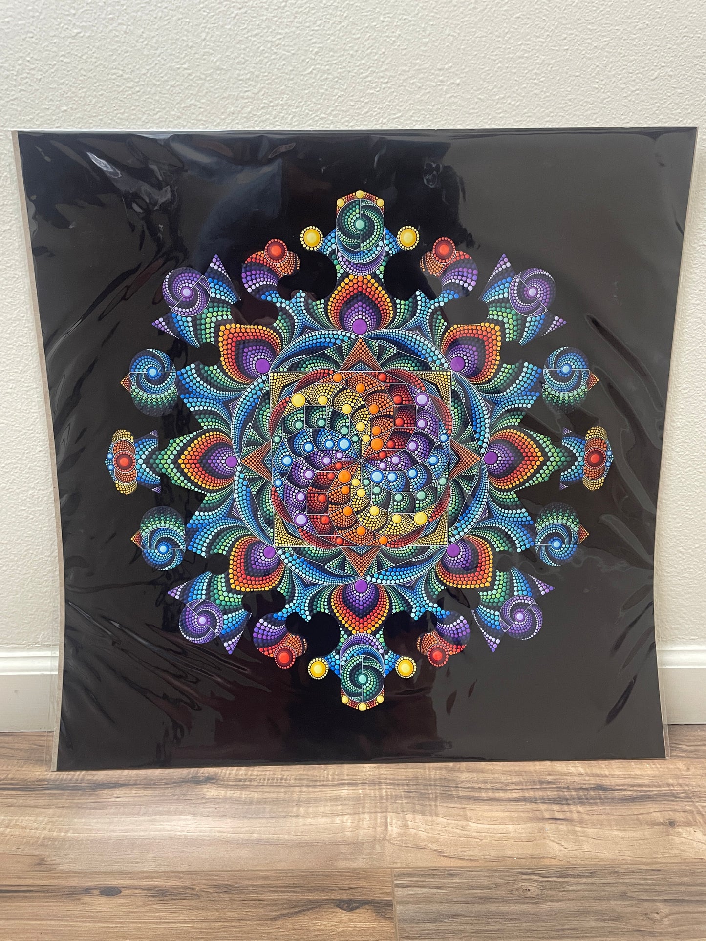 *Kaleidoscopic Bloom - 24 x 24 by Brandon Rollin (Poster Print)