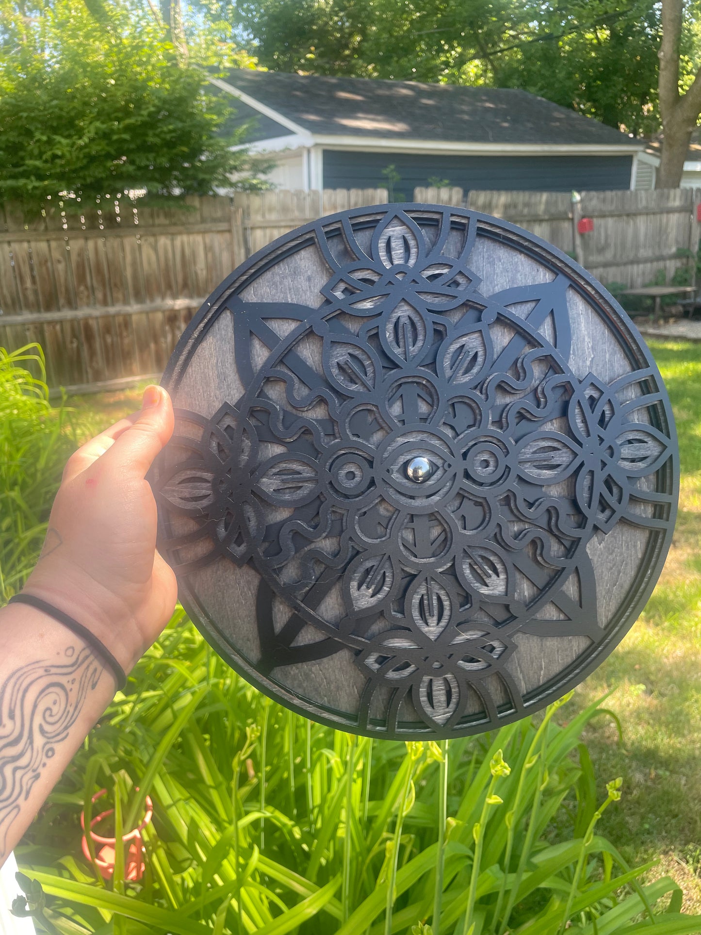 Dream Weaver - Hematite - 12 x 12 by Subloominal  (3D Sculpture)